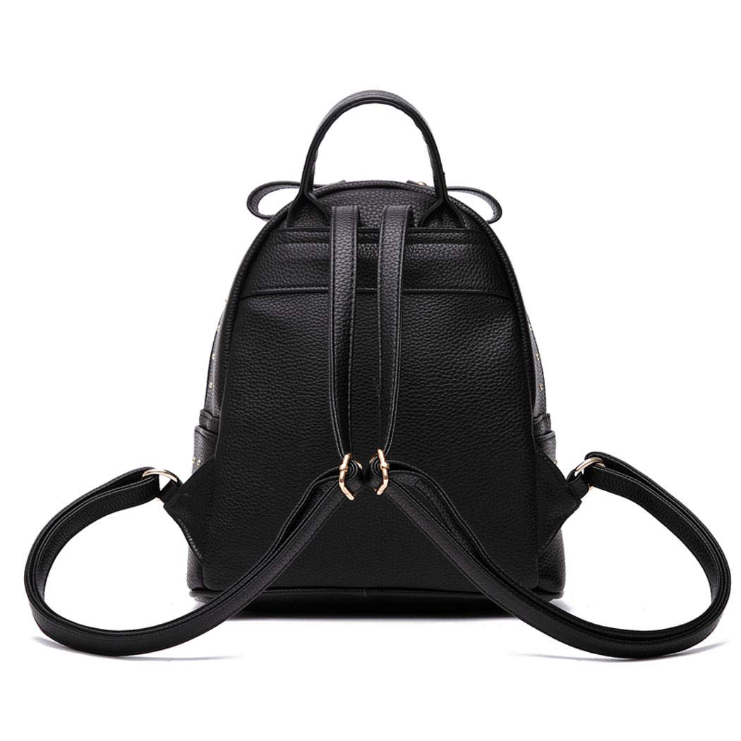 AINUOEY Donna Borse a Zaino Borsa a Zainetto Elegante Tracolla Zaini Firmate Marca Zainetti Antifurto PU pelle 76601 1 pz Nero