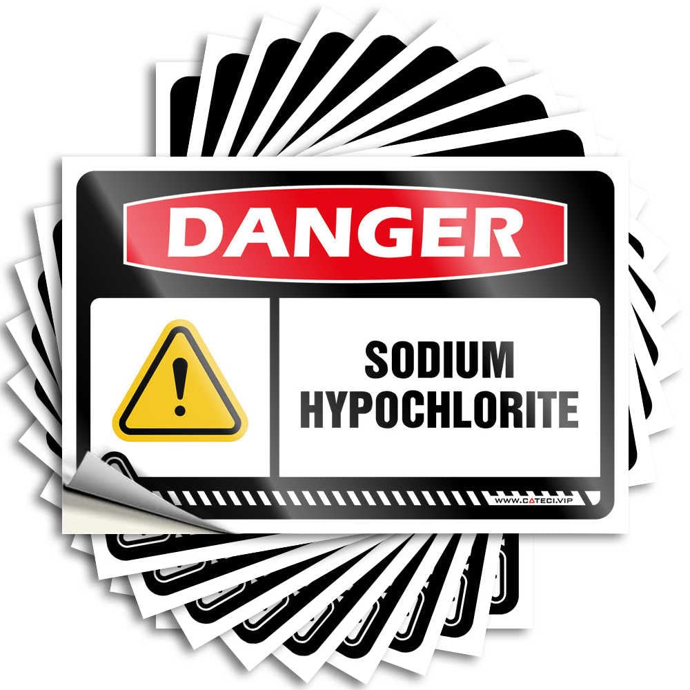 Beer Decor Bumper Durable Garage | Danger Sodium Hypochlorite Autumn Self Adhesive Sticker for Teacher DIY(6X9CM)