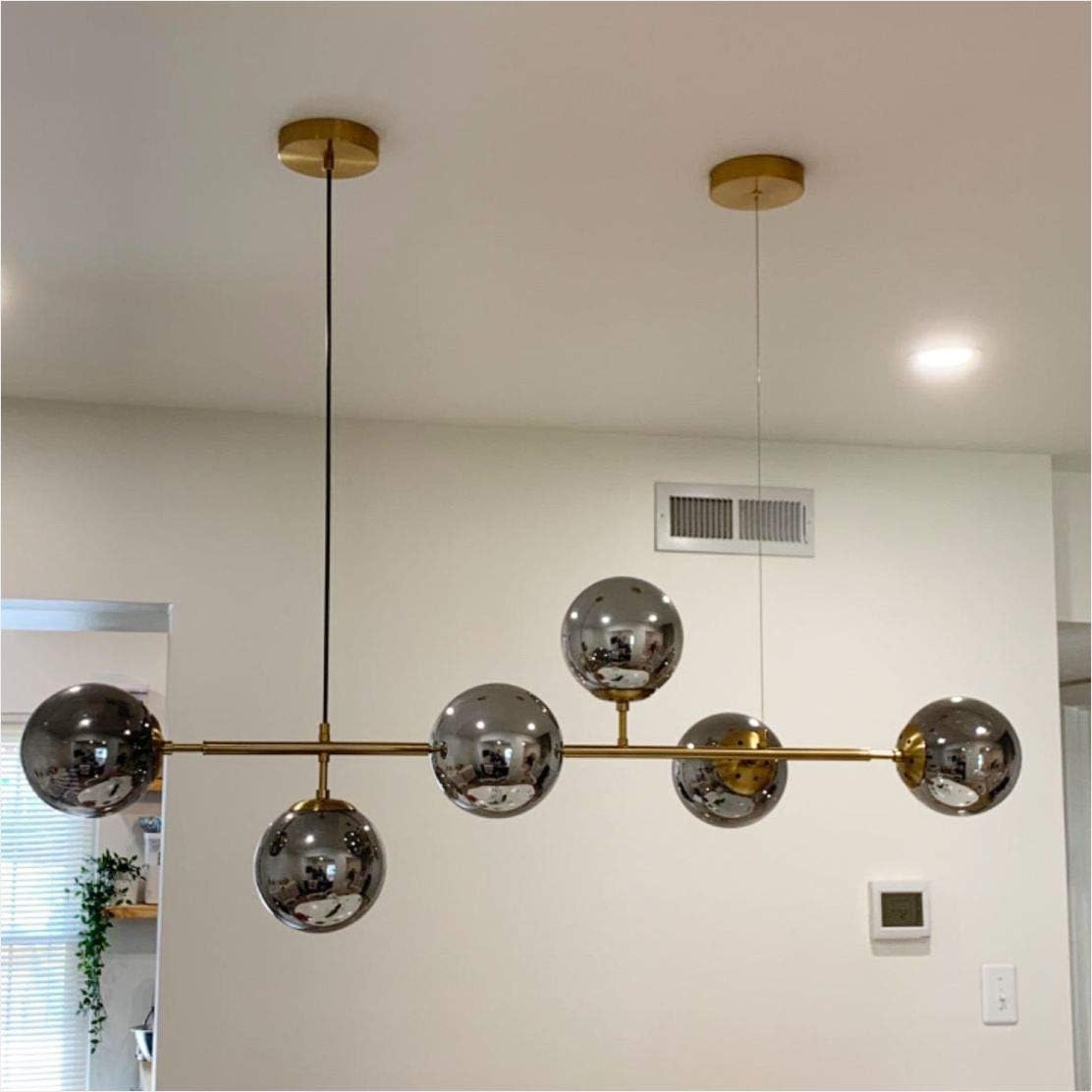 KCO Lighting Replacement Glass Globe Shade,Modern Smoke Gray Lampshade Glass Accessories for Pendant Wall Sconces (Smoke Gray)