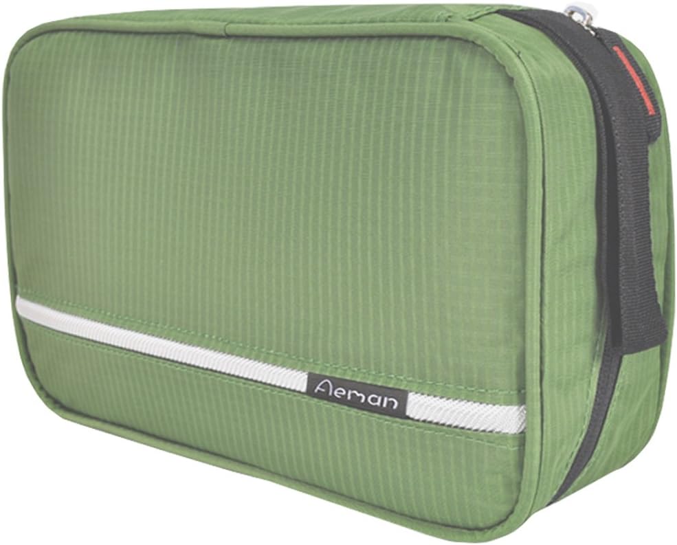 Aeman Hanging Travel Toiletry Bag Waterproof Portable Foldable Make up Bag, Wash Bag, Shaving Bag, Dopp Kit with Carry Handle - for Men Women (Army Green)