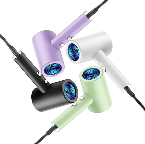 Miniatura 7 de Secador de pelo de peluquería con soporte de pared iones negativos de luz azul Secado rápido, secador de pelo de alta potencia para el hogar y