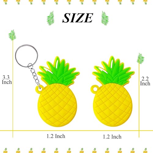 Miniatura 6 de CiciBear Paquete de 20 llaveros de piña, recuerdos de fiesta para fiesta temática hawaiana tropical Luau, baby shower, cumpleaños, recompensas de