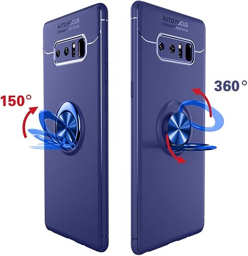 Miniatura 4 de Asuwish Funda de teléfono para Samsung Galaxy Note 8 y protector de pantalla de vidrio templado, soporte de anillo, accesorios de celda de silicona