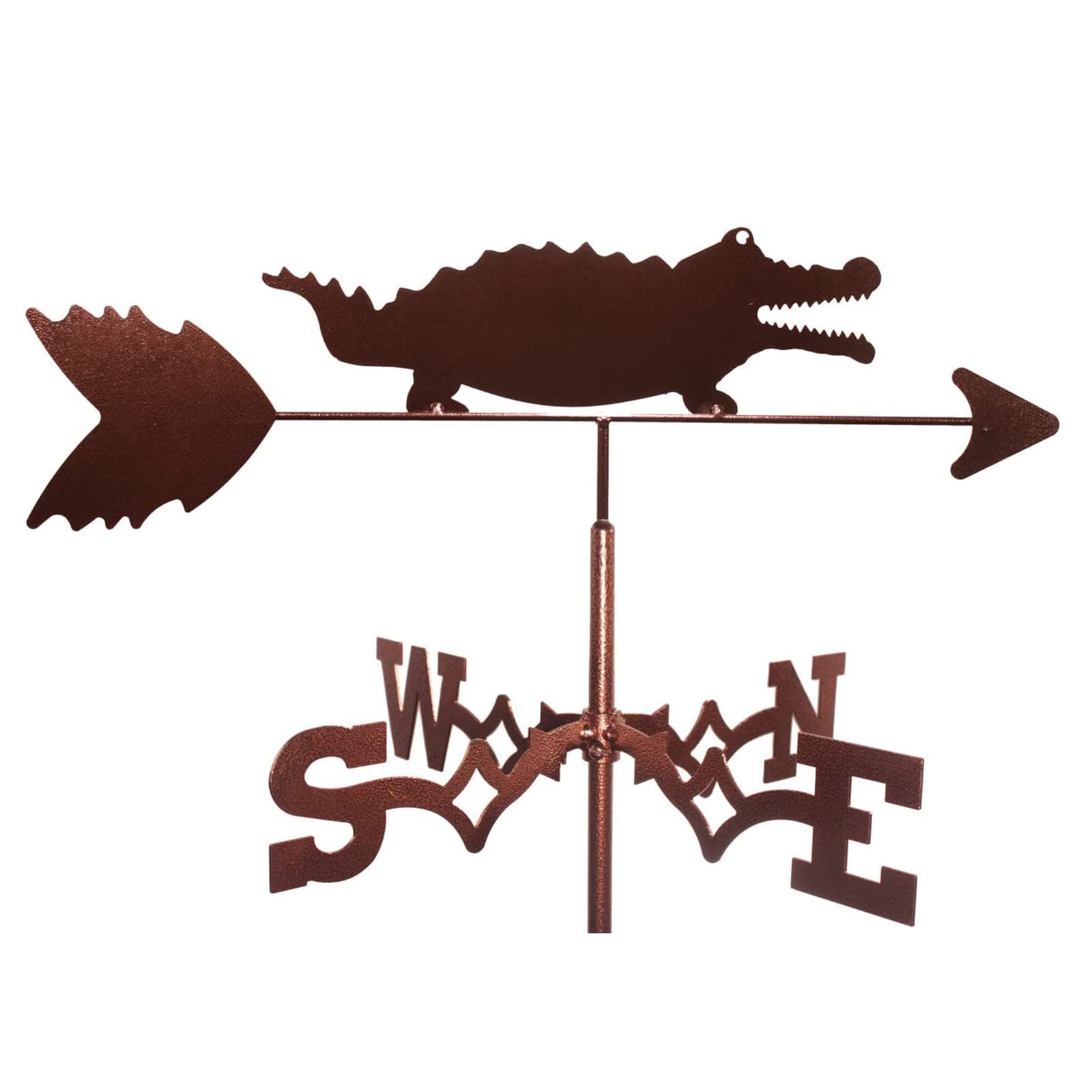 Girouette de toit avec silhouette d'animal et indicateur de direction du vent pour jardin et chalet