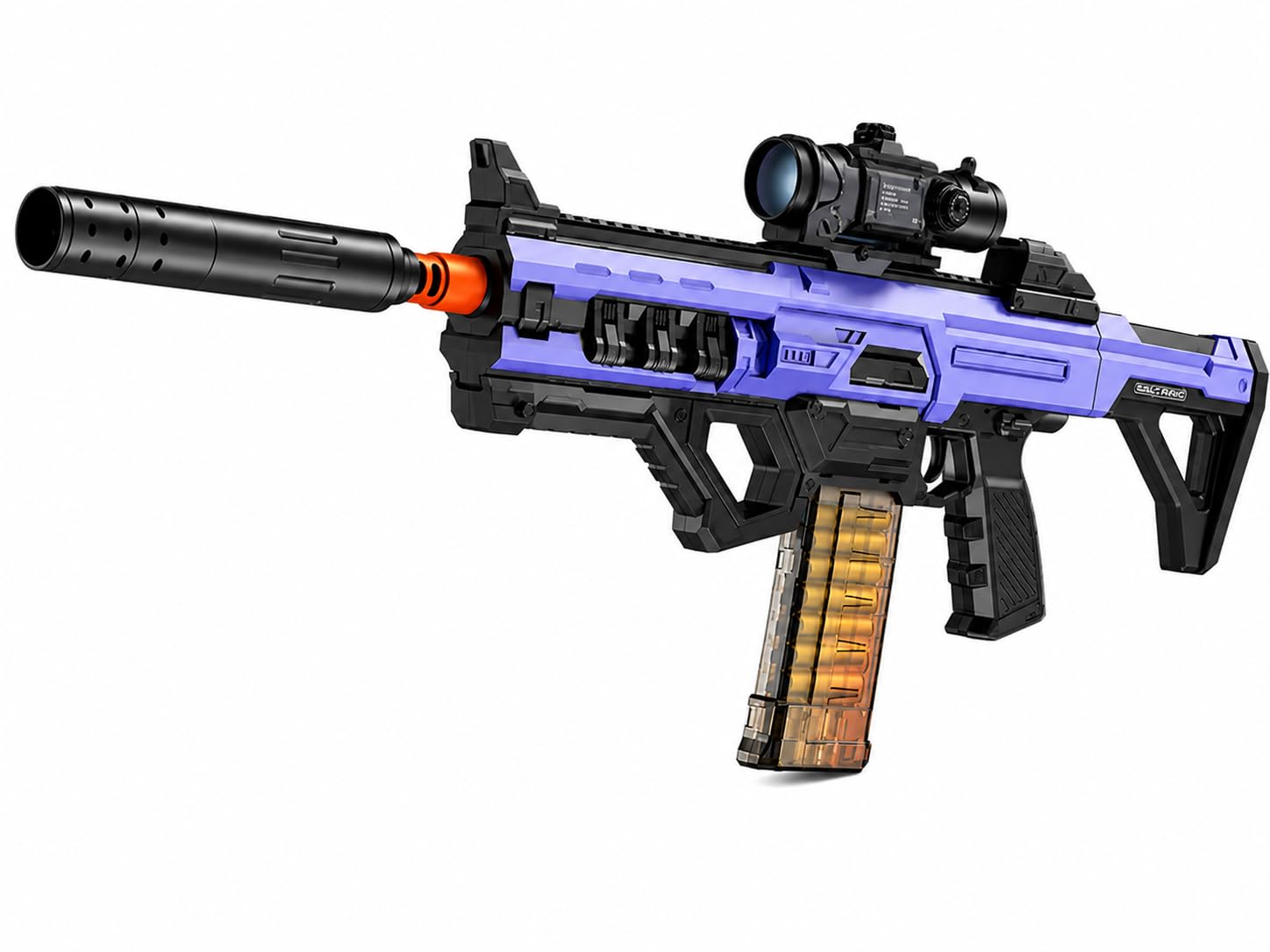 Scar-L Gun Toy for Kids, Automatic Blazestrom Soft Bullet Machine Gun for Boys, Realistic Shooting Playing Nerf Gun with Foam Bullet, Scope & Magazine Guns for Adults-image-8