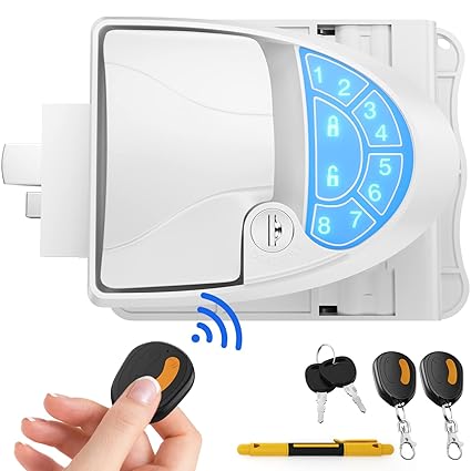 RISTOW RV Keyless Entry Door Lock and Backlit Keypad 2022 Upgraded RV Door Lock with Install Tools for Travel Trailer (White)