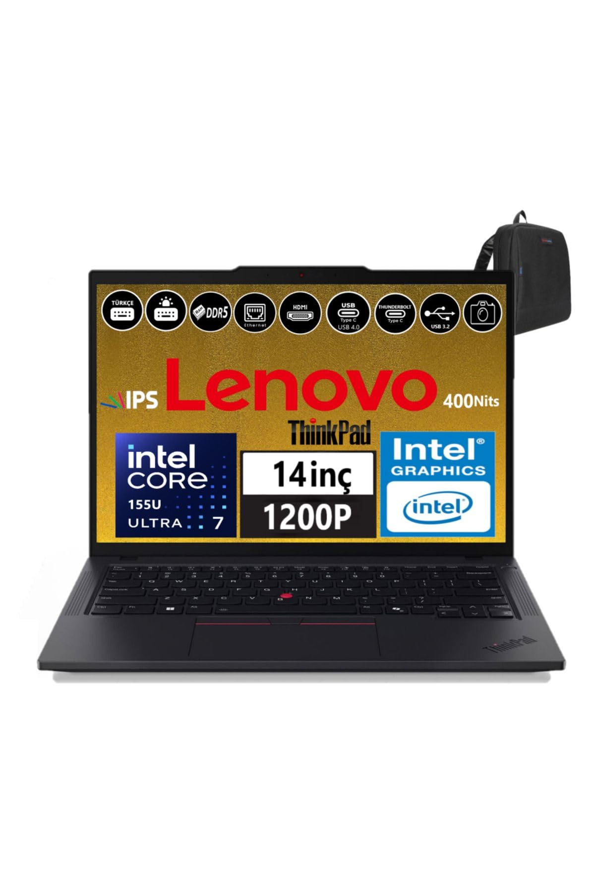 Lenovo Thinkpad T14 Gen5 Ultra 7 155U 64GB Ddr5 1tb SSD 14
