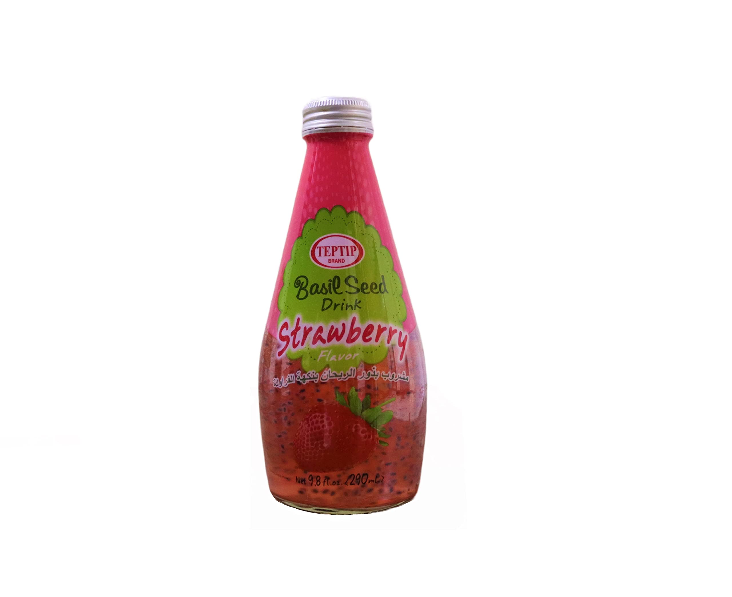 Teptip Basil Seed Strawberry Drink, 290 ml