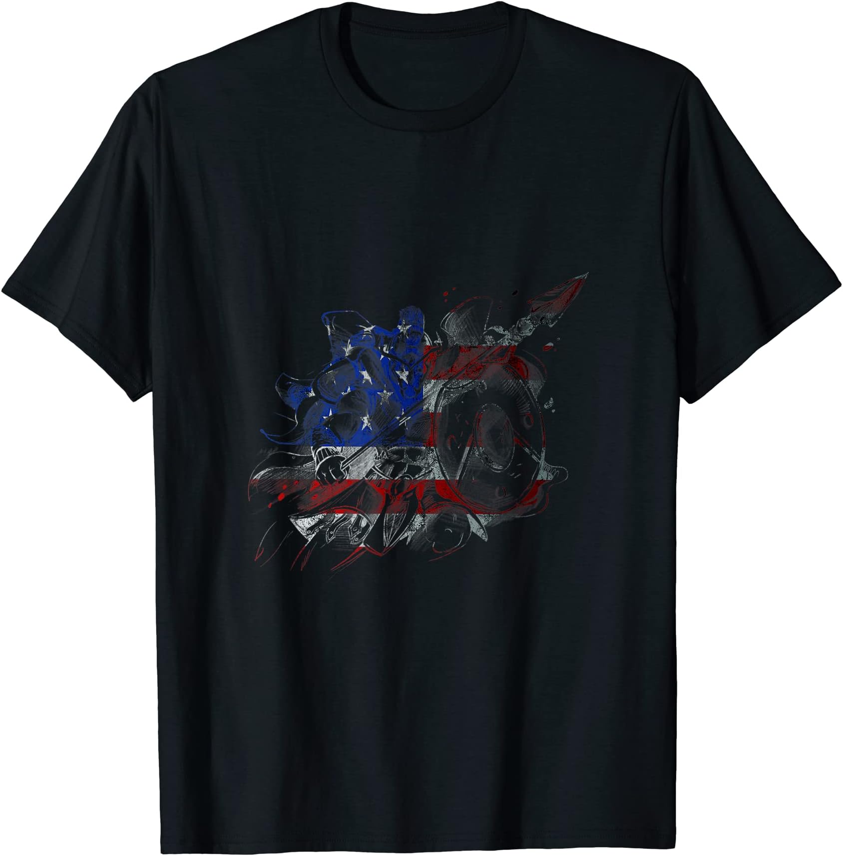 American Warrior Spartan Leonidas Gladiator Helmet Helots T-Shirt