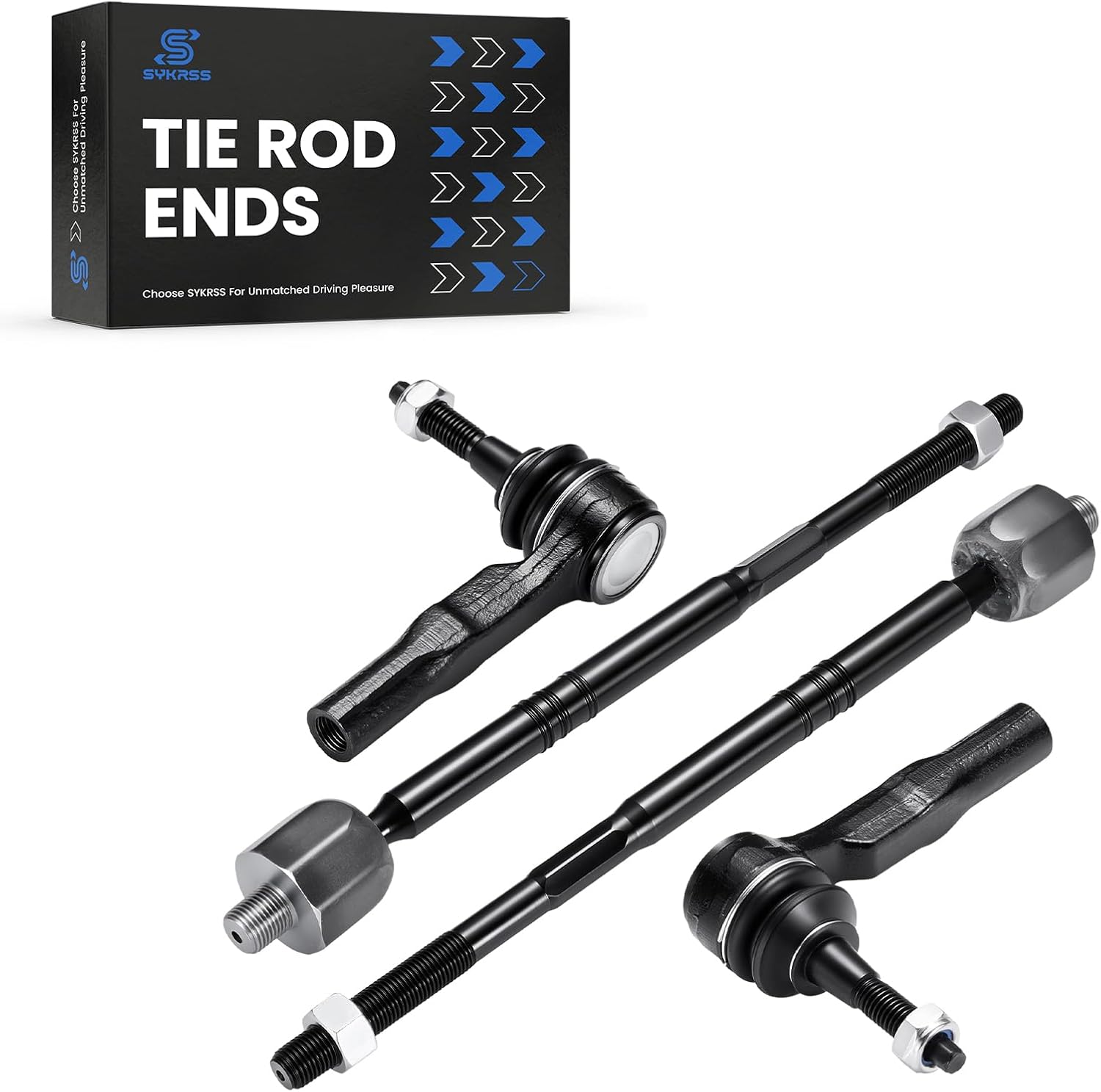 4-PC Tie Rod Ends Kits Compatible with Cadillac SRX 2010-2016,2xInner tie rod EV800928,2xOuter tie rod ES800640