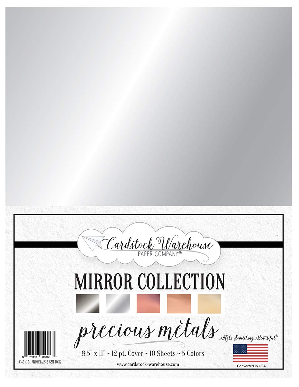 Cardstock Warehouse Mirror Precious Metals - 8.5 x 11