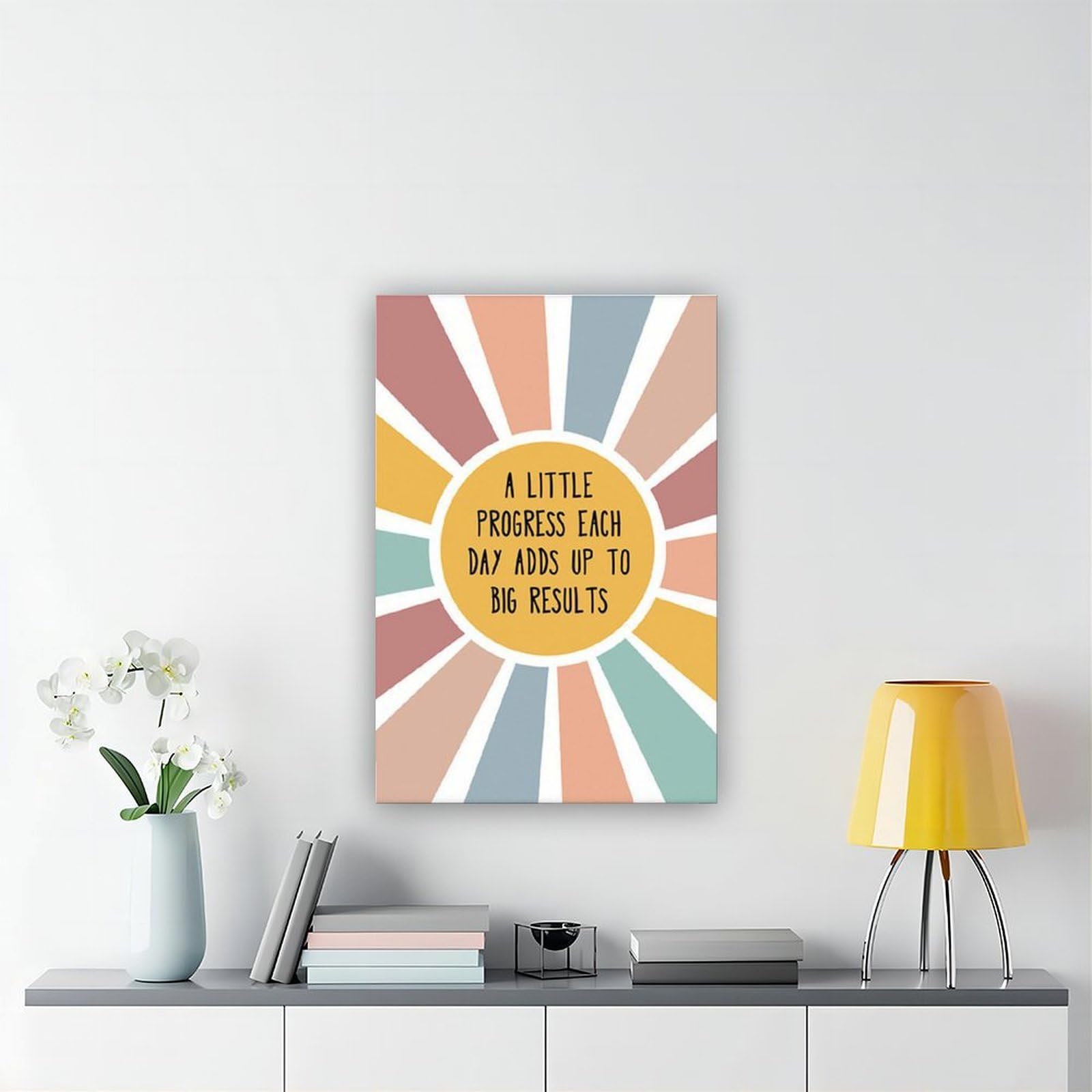 LNYLSJ Poster artistico con scritta "Daily Growth Mindset CBT Calm Corner Counselor" | Tela per soggiorno, camera da letto, casa, ufficio, stampa regalo, stile cornice, 40,6 cm di lunghezza x 61 cm di larghezza