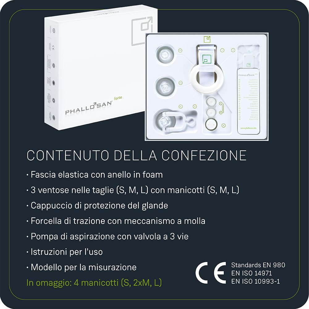 PHALLOSAN forte Estensore per pene – Sistema di cinghie ortopedico con tecnologia Vacuum-Protector, per l'allungamento e l'ingrandimento del pene e un'applicazione discreta