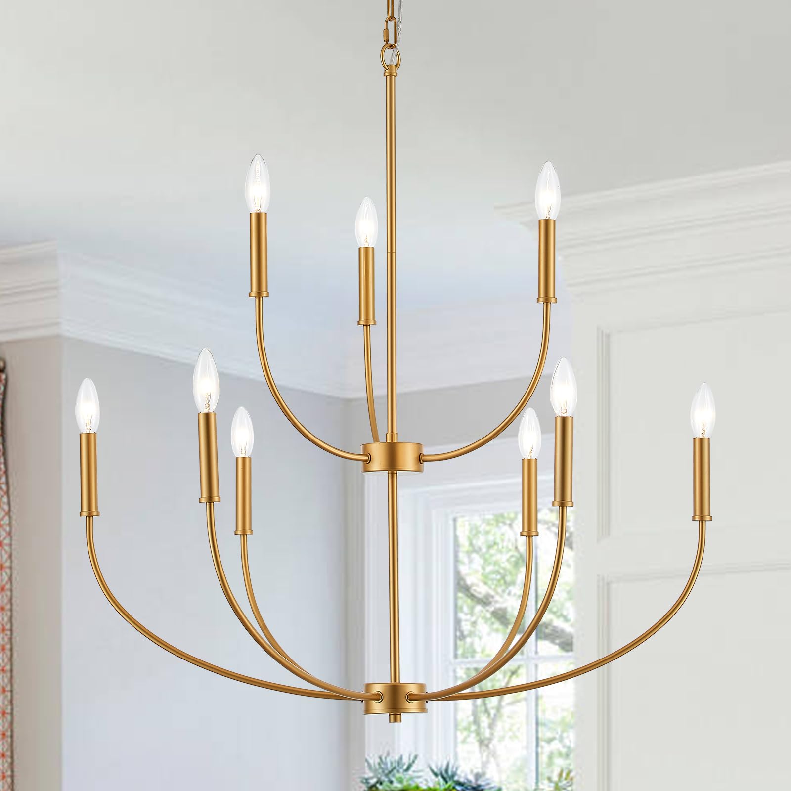 Photo 1 of VANZARLA 9-Light Gold Chandelier