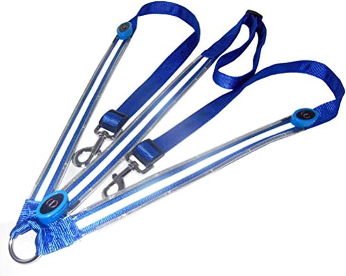 LED-Pferde-Brustpanzer-Halsband, verstellbar, hohe Sichtbarkeit, Nachtblinklichtleiste, Reitsicherheitsausrüstung (blau)
