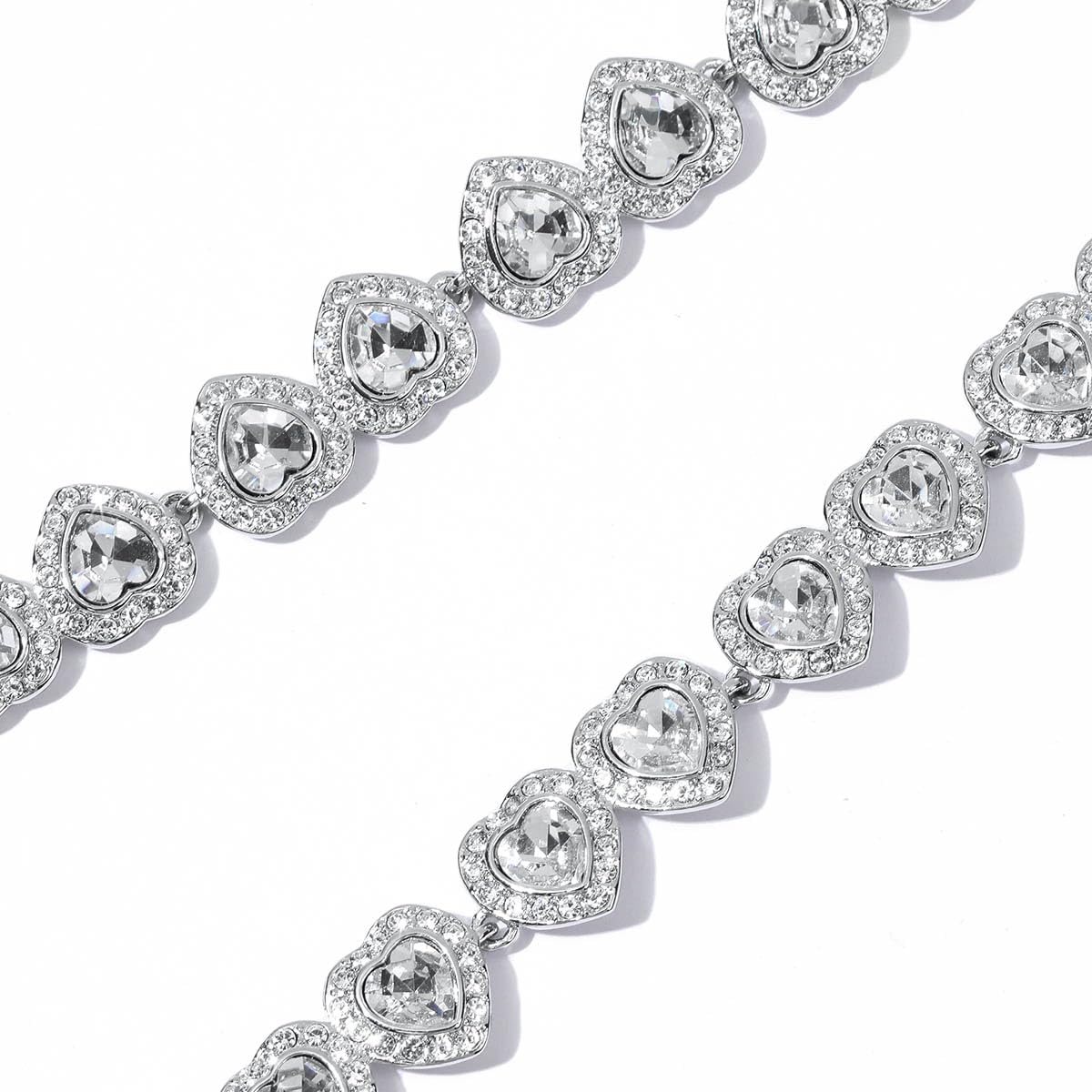 Collana angelica - Collane di cristallo in oro 18 carati, collana delicata di gioielli in oro, cristallo trasparente per donne, matrimonio, festa, matrimonio, San Valentino