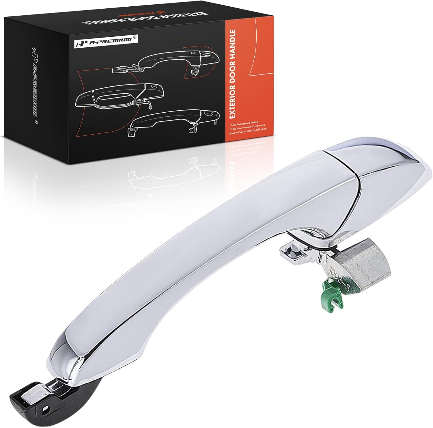 A-Premium Front or Rear Right Passenger Side Exterior Door Handle Compatible with Jeep Grand Cherokee 2011-2017 & Dodge Durango 2011-2017, Chrome, Replace# 55113686AC