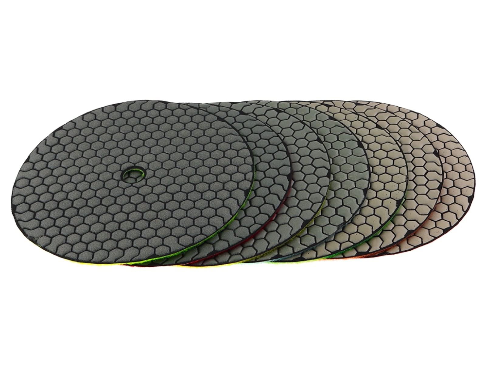 7 Unidades/juego De Almohadillas De Pulido En Seco De Diamante De 8 Pulgadas, Almohadillas De Pulido Flexibles Afiladas De 200mm Para Granito, Mármol, Piedra, Disco De Lijado De Hormigón,400