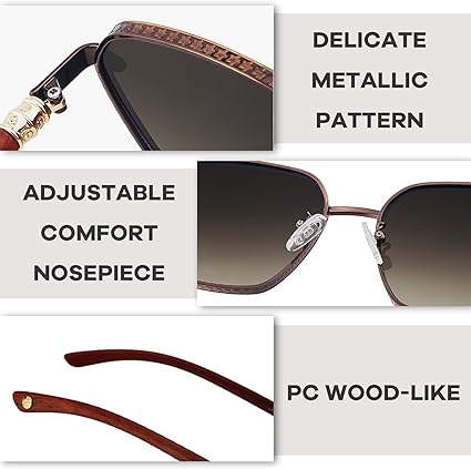 Quadrati Vintage Occhiali Da Sole Eylrim Montatura Quadrata - UV400 Nero/Giallo Quadrati Uomo - Foto 10