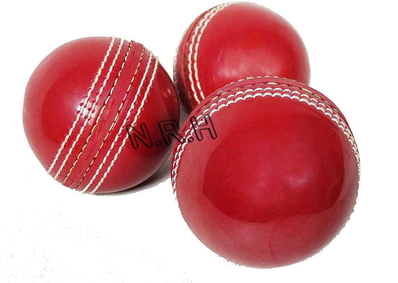 Lot de 3 balles de cricket en caoutchouc souple pour entraînement