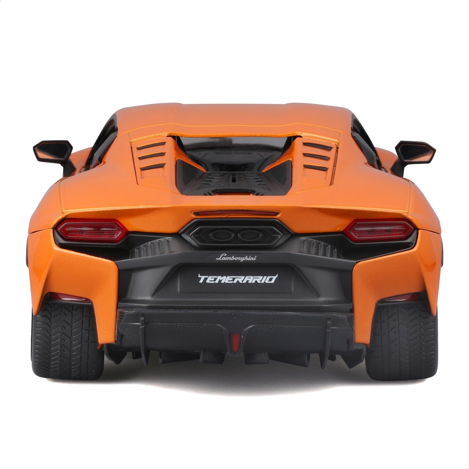 Bburago Lamborghini Temerario, orange - Modellauto 1:18 - Originalgetreues Sammlerauto Spielzeugauto mit beweglichen Türen, Kofferraum & Haube, ab 3 Jahren (18-11052OR)