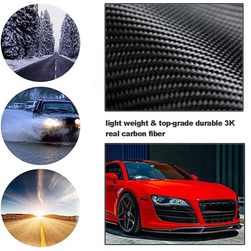 Amazon | リアルカーボンファイバーフロントバンパーリップ for Audi