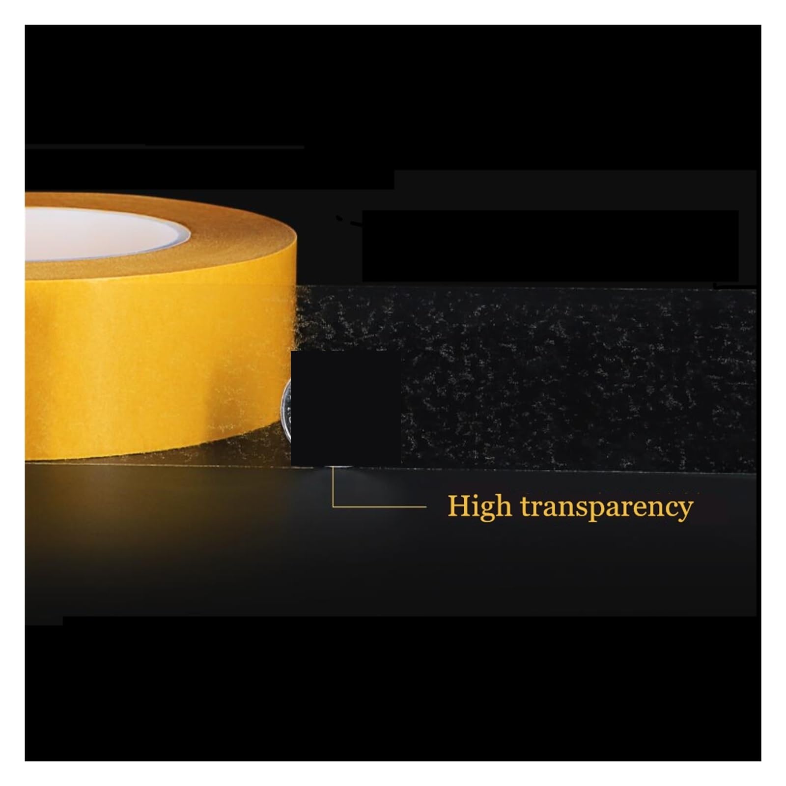DAVBIR Cinta de Doble Cara Pet de 91 mm de Espesor Resistencia a Altas temperaturas Sin Rastro Cinta Adhesiva Fuerte Resistente al Calor Transparente 50M Perfection