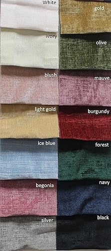 Miniatura 2 de Tela de terciopelo suave de chenilla color oliva, 118 pulgadas de ancho, material ideal para tapicería de autocares y sillas, cortinas, almohadas,