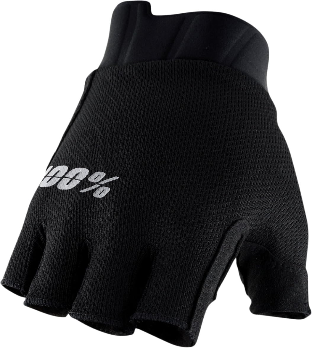 100 EXCEEDA Fingerless Road Cycling Gloves - Biking Short Finger Gloves w Shock Absorbing Gel