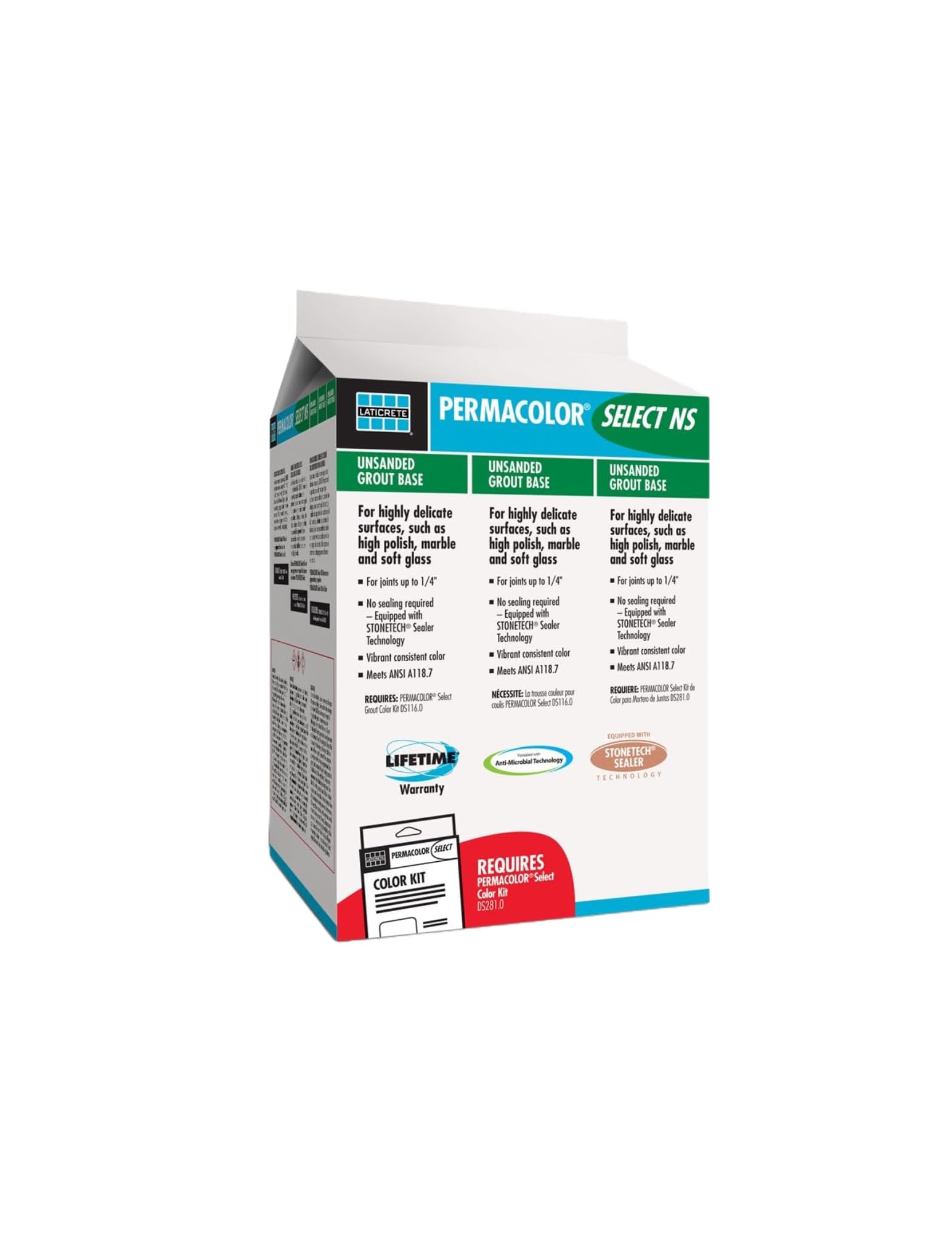 Laticrete PERMACOLOR Select Grout NS Base - PERMACOLOR 40 Color Kit Included (Bright White Color)