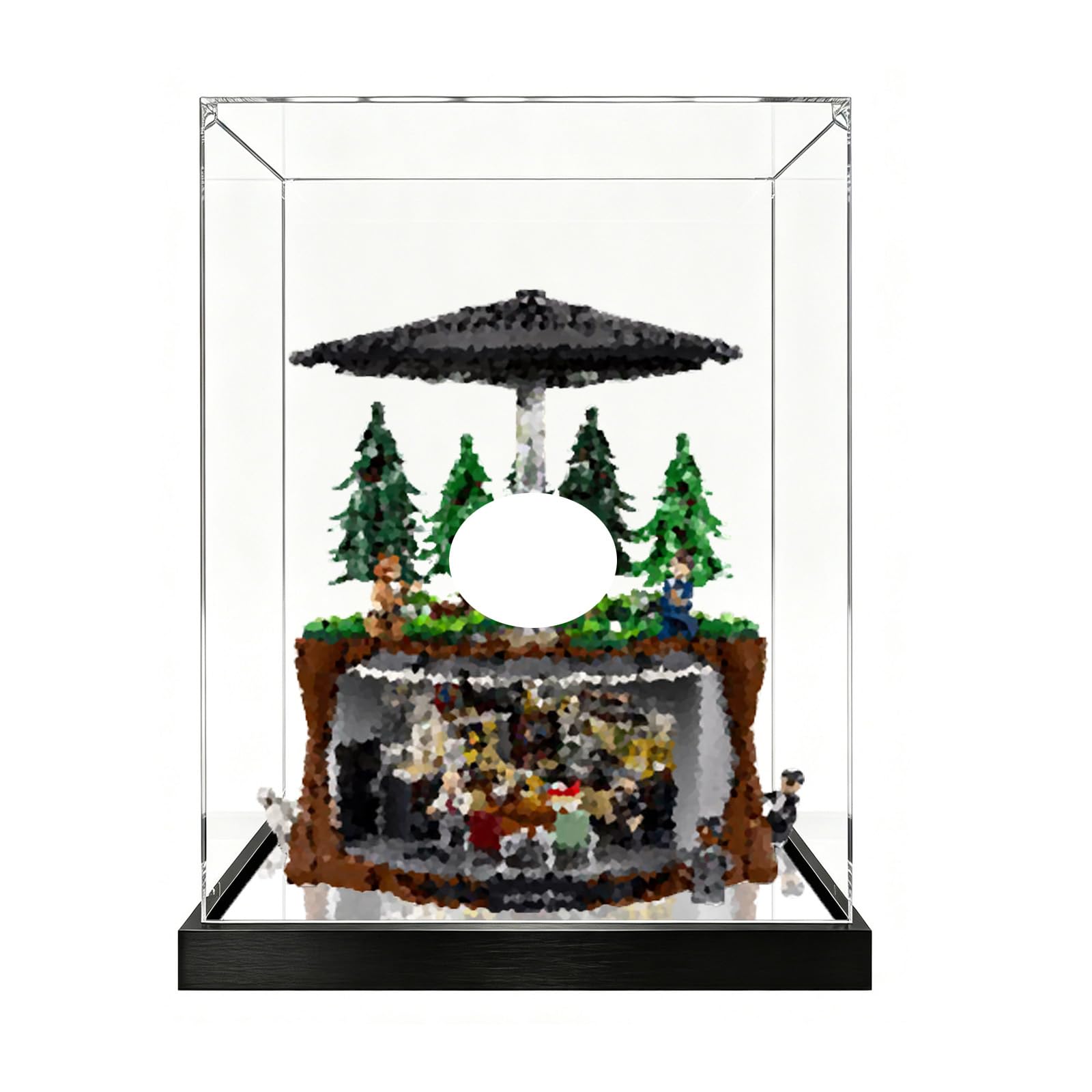 Clear Acrylic Display Case for Lego 21369 X Files (3mm-Mirror Base)