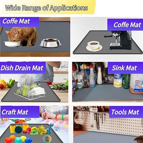 Miniatura 8 de Tapete protector superior para secadora, cubierta de silicona para secadora de la parte superior, 25 x 19 pulgadas, impermeable, antideslizante,