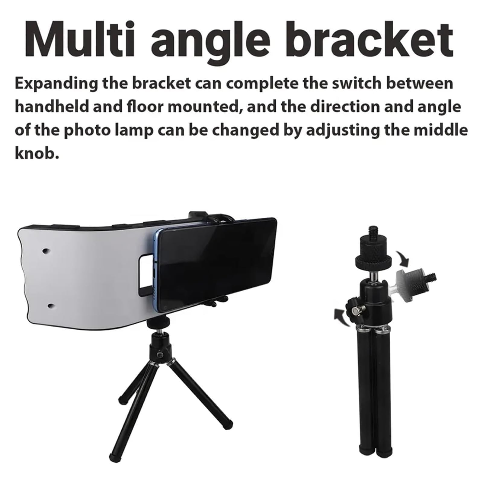 Luz de fotografía dental móvil, control de brillo de 3 engranajes, soporte extraíble para tratamiento de odontología, clínicas, hospitales
