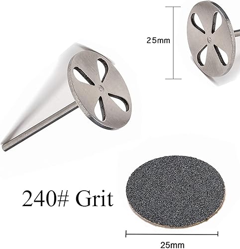Miniatura 3 de 100 discos de papel de lija y 1 broca de metal, vástago de 332 reemplazable pedicura disco de lijado para eliminación de callos de piel muerta,