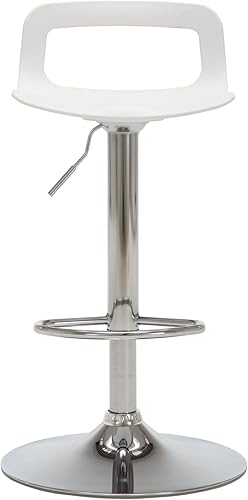 Miniatura 35 de NOBPEINT Taburete de bar giratorio ajustable con elevación de aire cromado contemporáneo, juego de 2, negro Negro -,Verde,Gris,Blanco