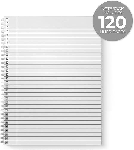 Miniatura 9 de Softcover Majestically Awesome - Cuaderno con espiral de unicornio de 8.5 x 11 pulgadas, 120 páginas con rayas anchas, cubierta laminada brillante