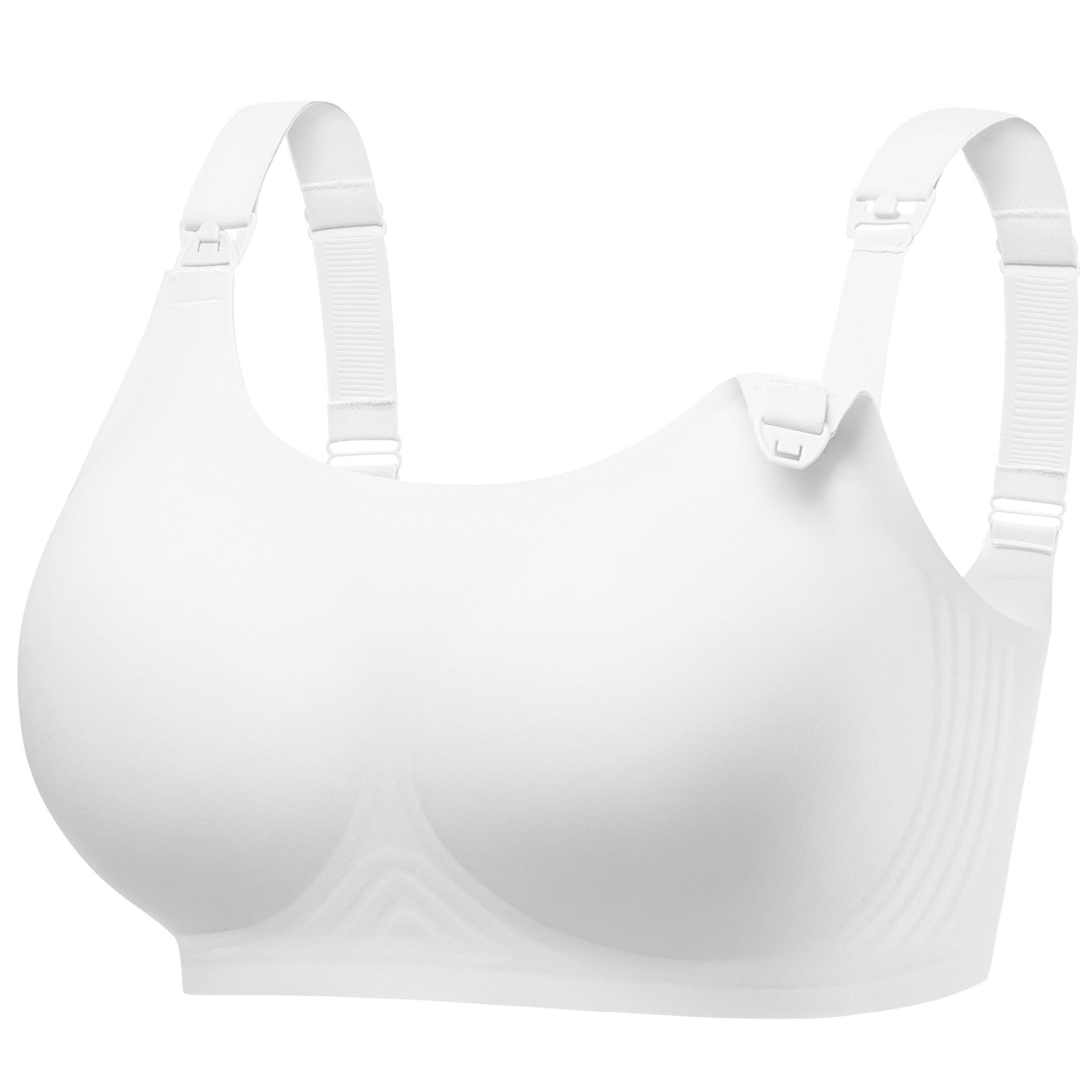 Angelhood Brasier de lactancia sin costuras para mujer, sin varillas, cobertura completa, brasier de lactancia con extensor extra
