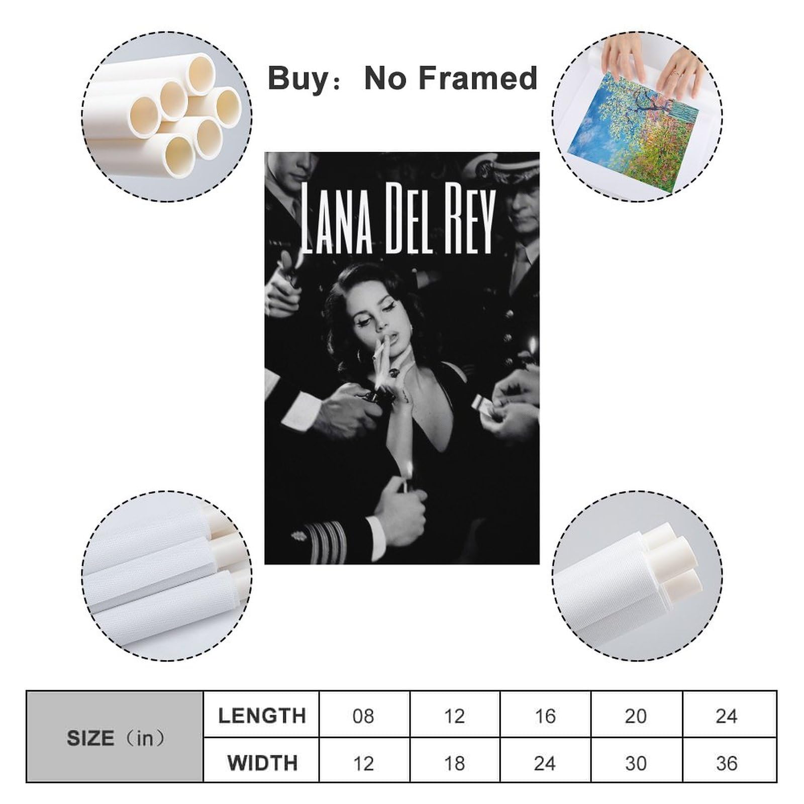 Amazon.co.jp: Lana Del Rey ポスター モノクロ ポスター