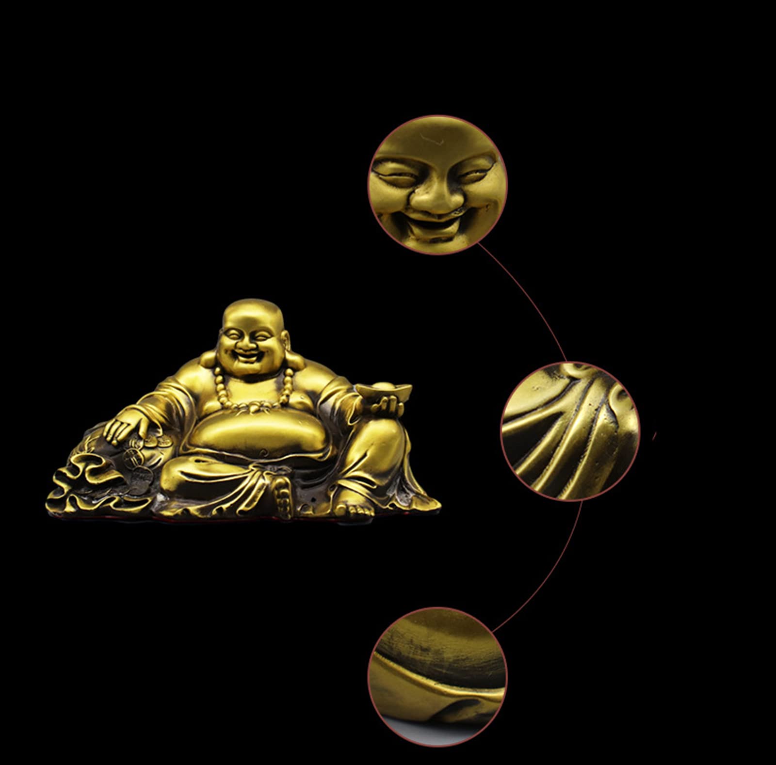 Amazon｜OKJH 開運七福神 仏像 布袋様 弥勒仏像 弥勒菩薩 大黒天 真鍮