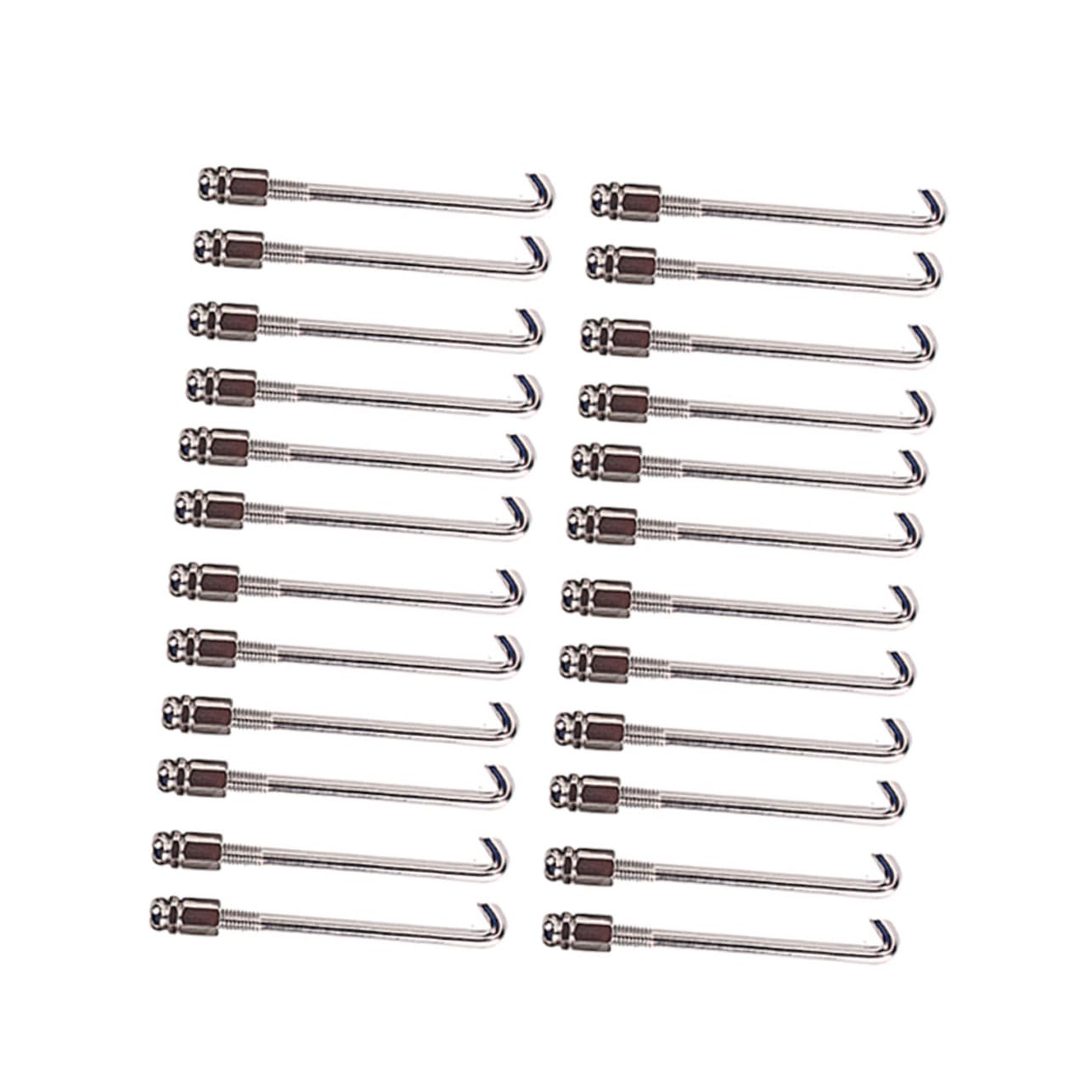 ERINGOGO 24pcs Chrome Banjo Round Hooks Standard Banjo Parts for Ha08 Thread Hook for Thread