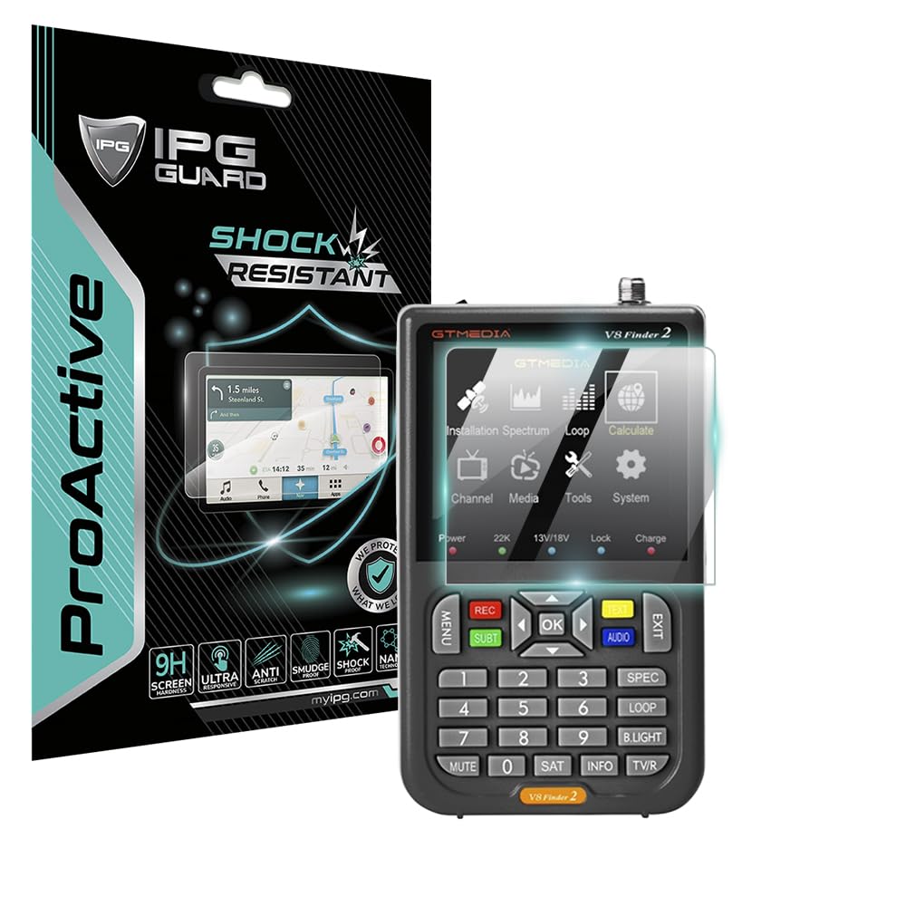 IPG ProActive Made for GTMEDIA V8 Finder 2 TV Signal Finder Meter 3.5 inch Display 9H Hardness Screen Protector Nano Ceramic Film Ultra Responsive High Clarity Anti Scratch for Finder2