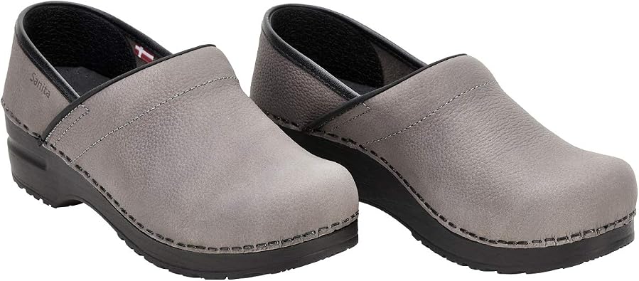 Sanita Pro Textured Oiled Professional Clogs for Women - Arch Support, Durable, Closed-Back Slip-On Shoes