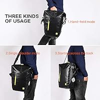 Vista 7 de Rhinowalk Bolsa de alforja para bicicleta impermeable Bolsa de bicicleta de 23L para portaequipajes de carga de bicicleta Bolsa de sillín Bolsa