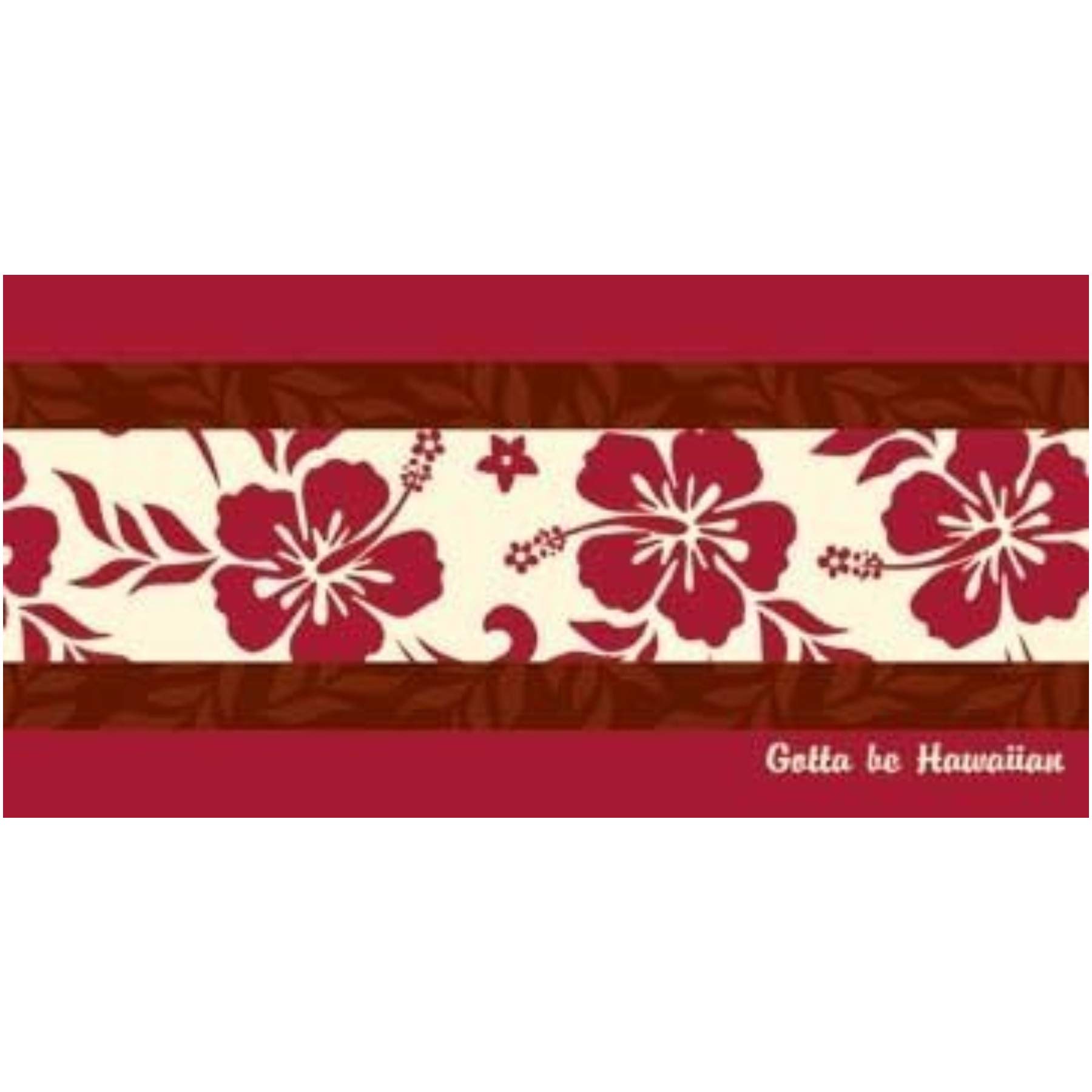 Hawaiian Beach Towel - Red Hibiscus Design