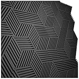 VATTO® Schallabsorber WAND Akustikpaneele - 18x Schallschutzmatte Sound Absorber - Akustikplatten - SCHALLSCHUTZ - Schalldämmung Akustikbild Akkustikpanellen AKUSTIK PANEL