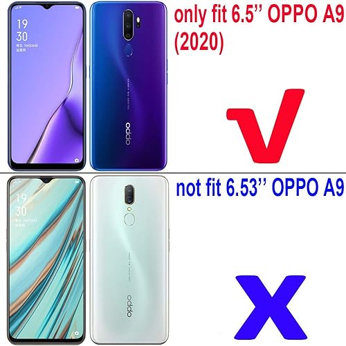 Miniatura 2 de LuluMain Funda compatible con Oppo A9 (2020), soporte de anillo de metal, a prueba de golpes, carcasa rígida (funciona con soporte magnético para
