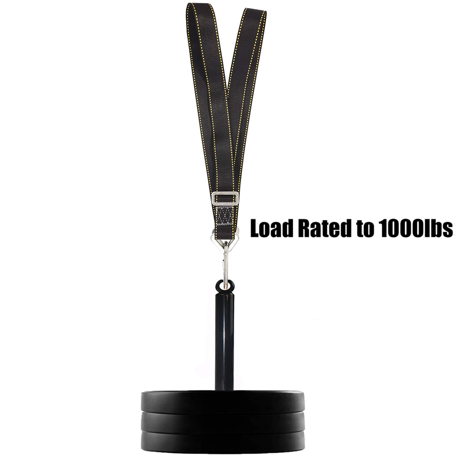 XMYANG Heavy Bag Hanger Strap - 1000lb Capacity Adjustable 22-40 Inch Boxing Bag Hanger Yellow