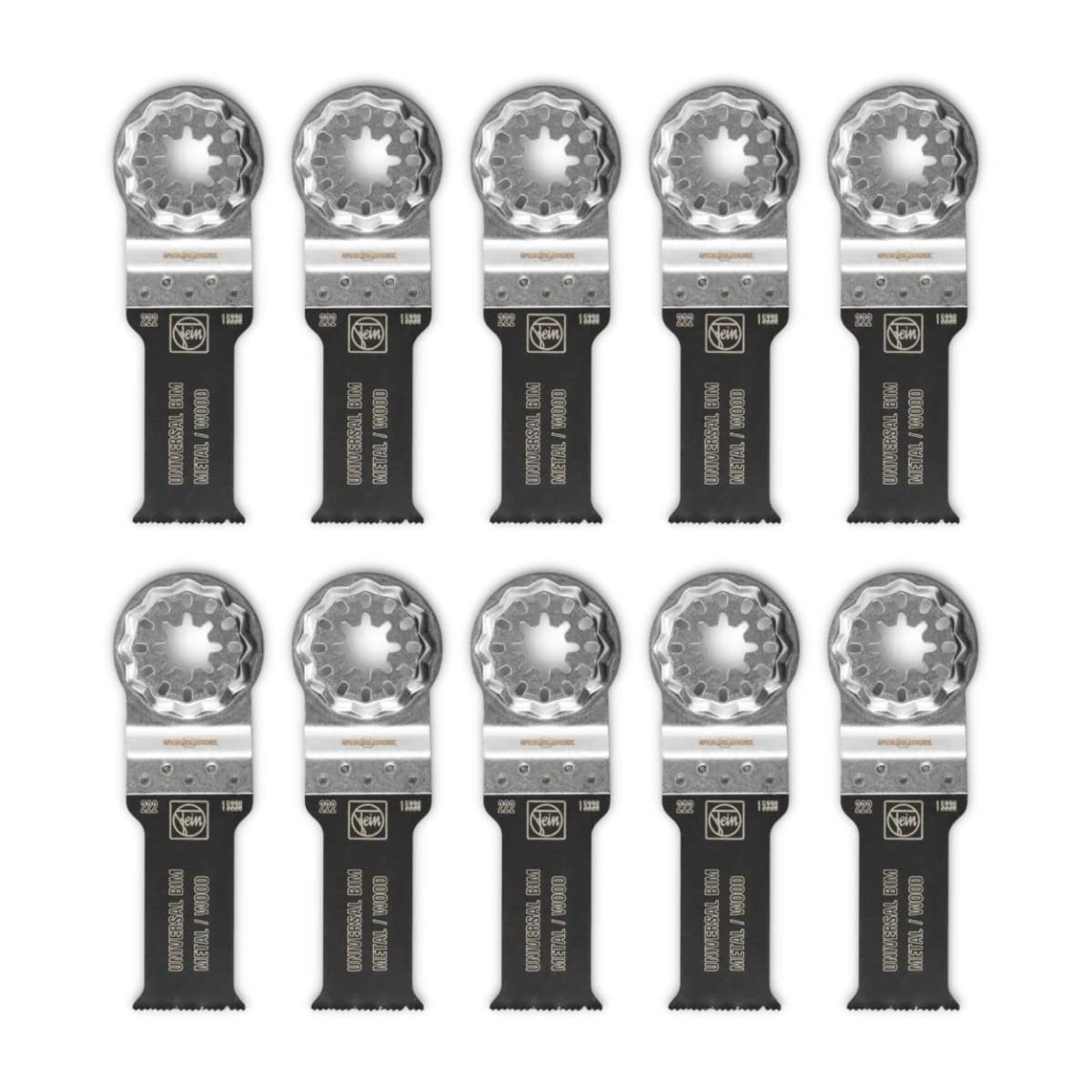 Fein Starlock E-Cut Universal Saw Blade - Precision Cutting for Wood, Drywall & Plastics, Bimetal with Wavy Universal Teeth, Narrow Waisted, 1-1/8"