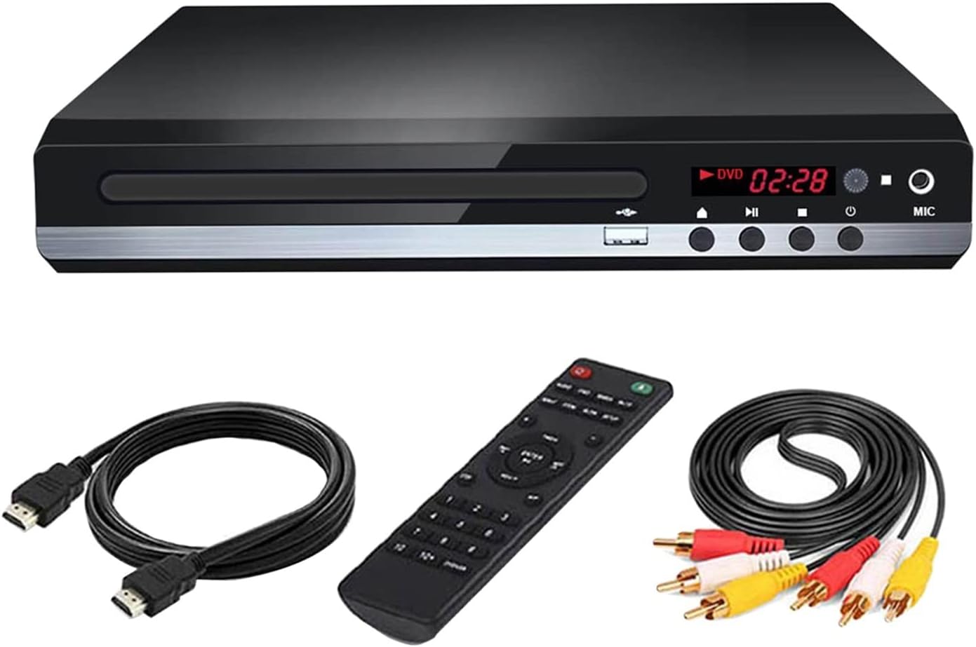 DVD Player DVD Player Region Free UHD 1080P Compact CD Player for Home