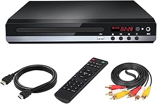 Portable DVD Player DVD Player Region Free UHD 1080P Compact CD Player for Home DVD CD VCD Discs Player Support CD/DVD/SD Card/USB